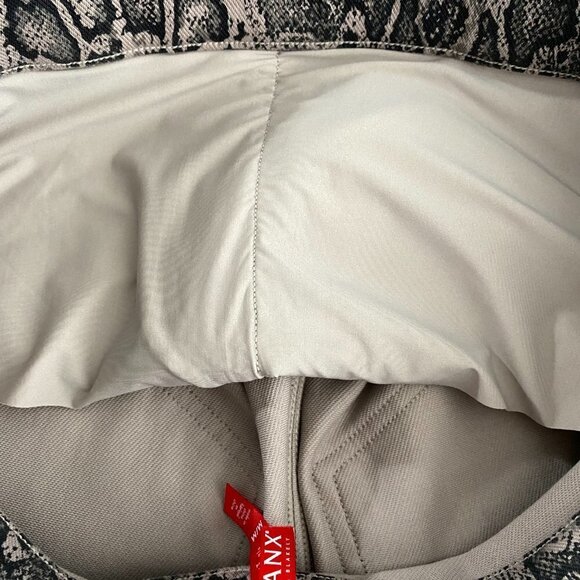 Spanx Jean-ish Ankle Leggings‎ Taupe Snakeskin Cotton Blend Women's Medium - Picture 10 of 10